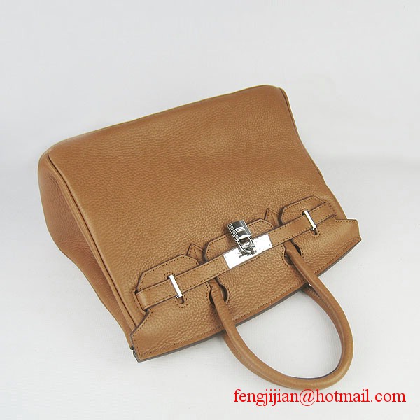 Hermes Birkin 30cm Togo Leather Bag Light Coffee 6088